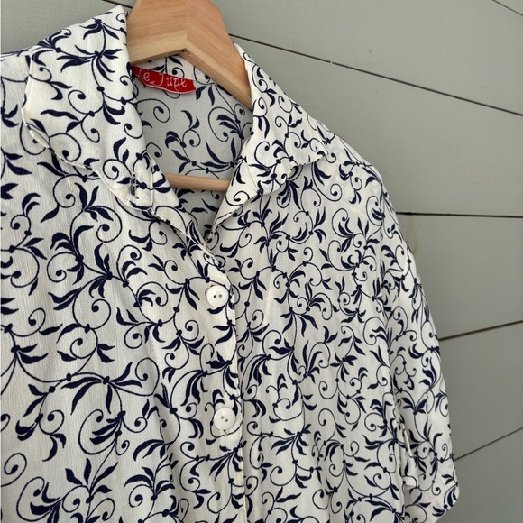 Vintage La Jupe Floral Print Blouse - Picture 3 of 3